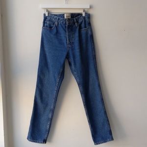 Sezane Denim Slim Straight Jeans High Rise Women's 28